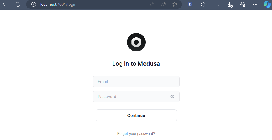 Medusa Admin UI