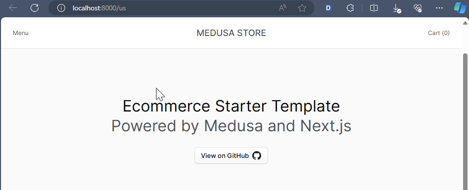 Medusa Storefront UI